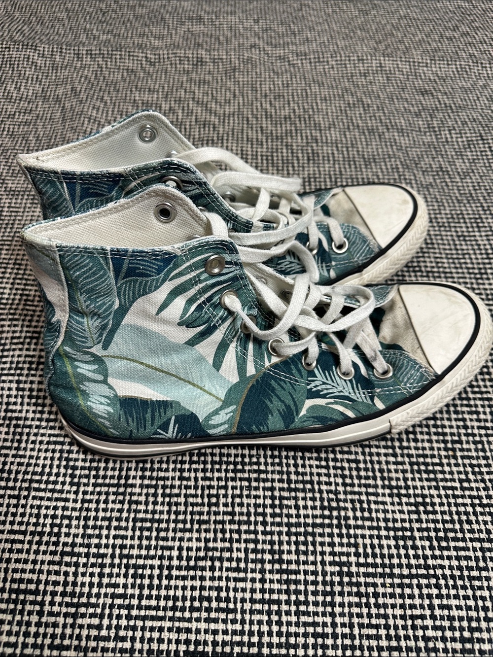 Converse Off-White Canvas High-Top Sneakers